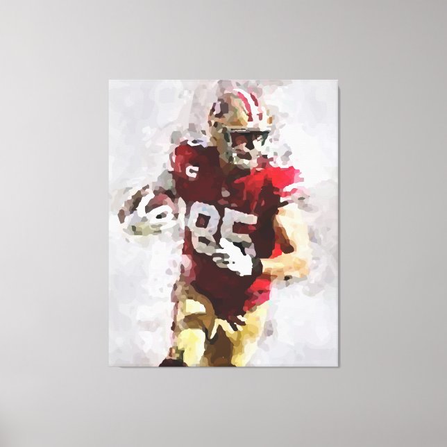 American Football beautiful abstract retro poster Canvas Print (Front)