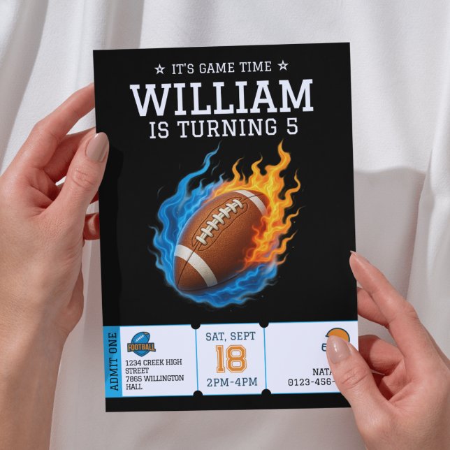 American Football Birthday Athlete Birthday  Invitation (Creator Uploaded)
