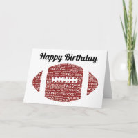 American Football Birthday Card