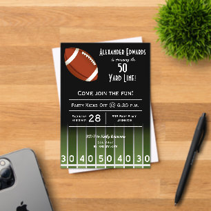 American Football Birthday Party Acrylic Invitations
