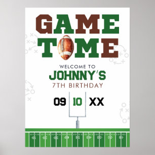 American Football Birthday Welcome Sign
