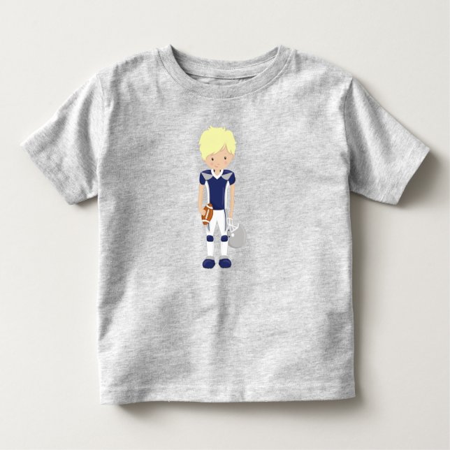 American Football, Blonde Hair, Cute Boy, Rugby  Toddler T-Shirt (Front)