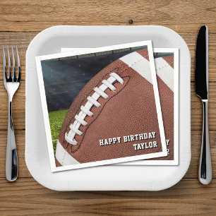 American Football Boys Happy Birthday Party Napkin
