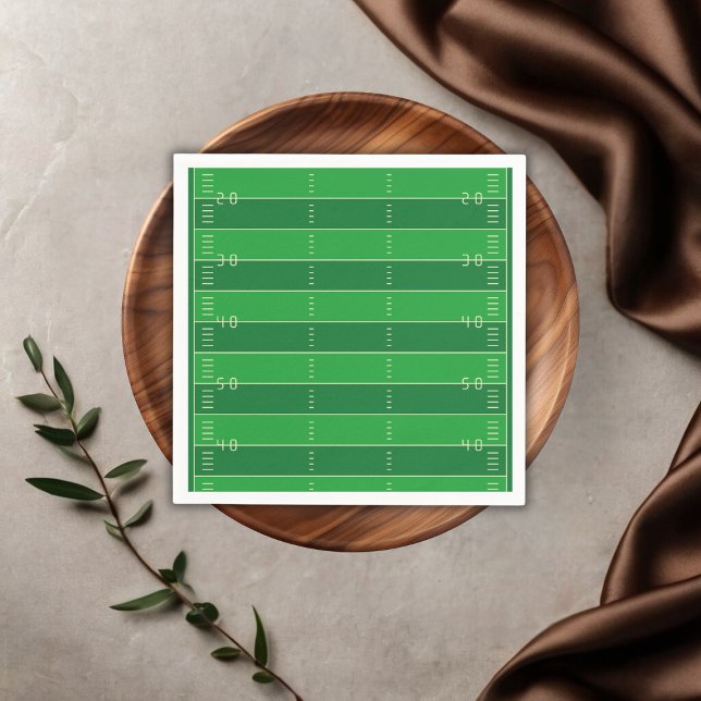 American Football Brown & Green Colour Baby Shower Napkin (Creator Uploaded)