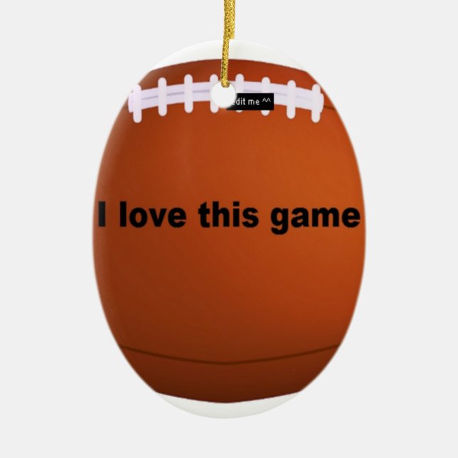 American football ceramic tree decoration (Front)