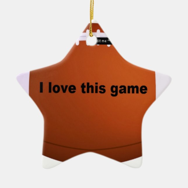 American football ceramic tree decoration (Front)