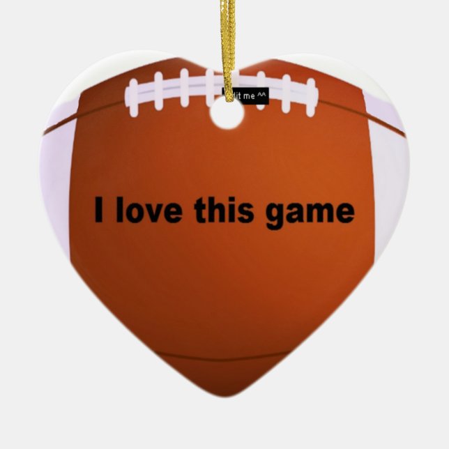 American football ceramic tree decoration (Front)
