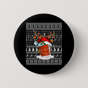 American football christmas 28 6 cm round badge