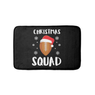 American Football Christmas Squad Christmas Xmas Bath Mat