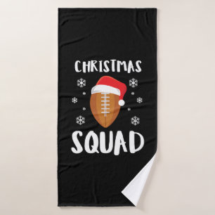 American Football Christmas Squad Christmas Xmas Bath Towel