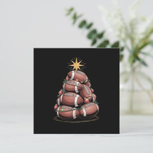 American Football Christmas Tree Xmas Pyjamas  Holiday Card