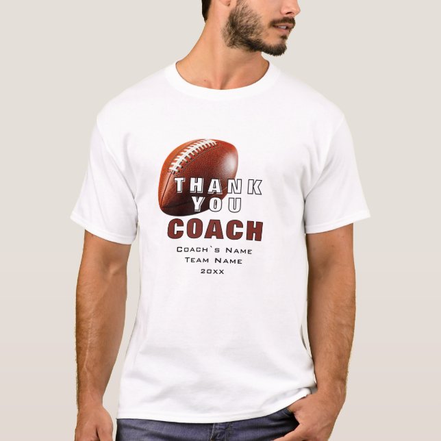 American Football Coach Keepsake Thank you T-Shirt (Front)