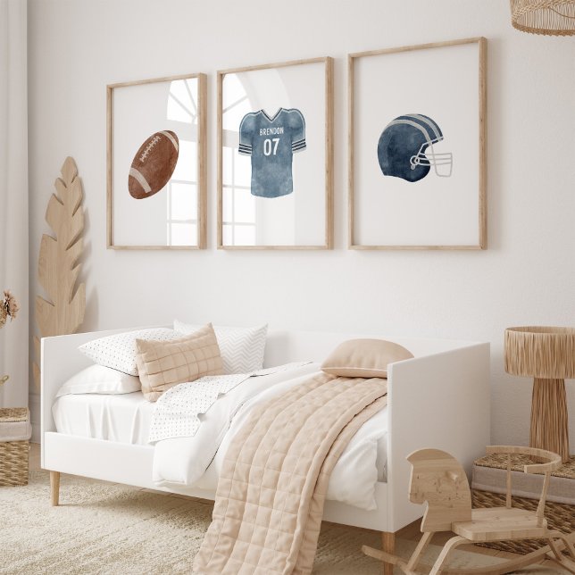 American football custom name nursery set of 3  (Creator Uploaded)
