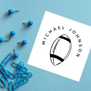 American Football Custom Name Sport Rubber Stamp