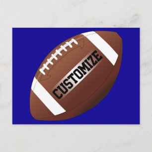 American Football Custom Team Name & Colour Sports Postcard