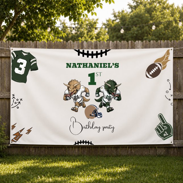 American Football dinosaur  birthday  Banner (Creator Uploaded)
