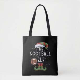 American Football Elf Family Matching Christmas Tote Bag