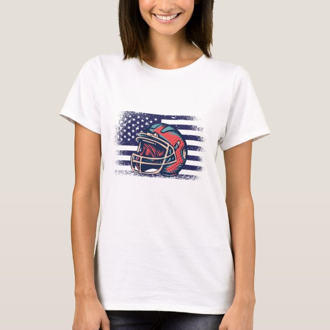 American Football Fan Jersey Shirt USA Flag (Front)