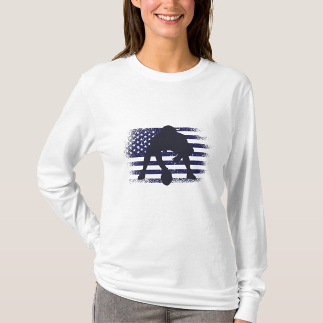 American Football Fan Jersey Shirt USA Flag (Front)