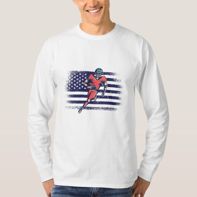 American Football Fan Jersey Shirt USA Flag (Front)