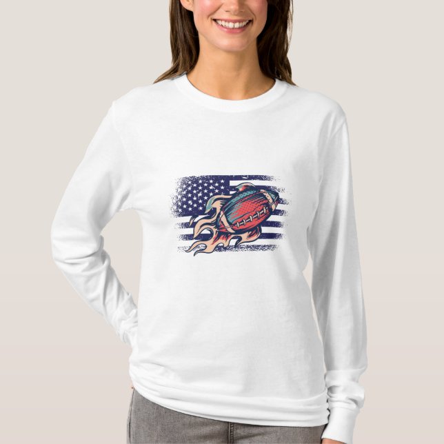 American Football Fan Jersey Shirt USA Flag (Front)