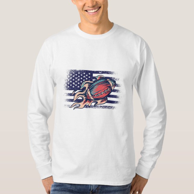 American Football Fan Jersey Shirt USA Flag (Front)