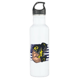 American Football Fan Jersey Shirt USA Flag 710 Ml Water Bottle