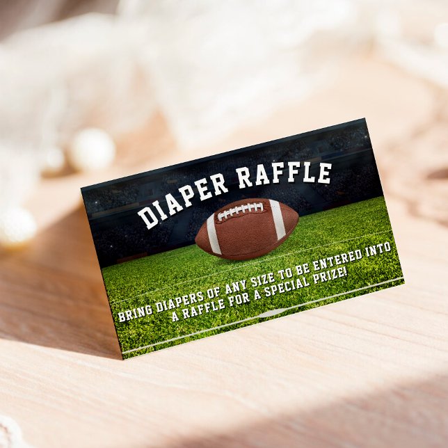 American Football Field Diaper Raffle Baby Shower Enclosure Card (American Football Field Diaper Raffle Baby Shower Enclosure Card)