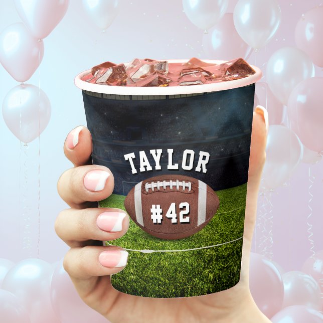American Football Field Name Team Jersey Number Paper Cups (American Football Field Name Team Jersey Number Paper Cups)