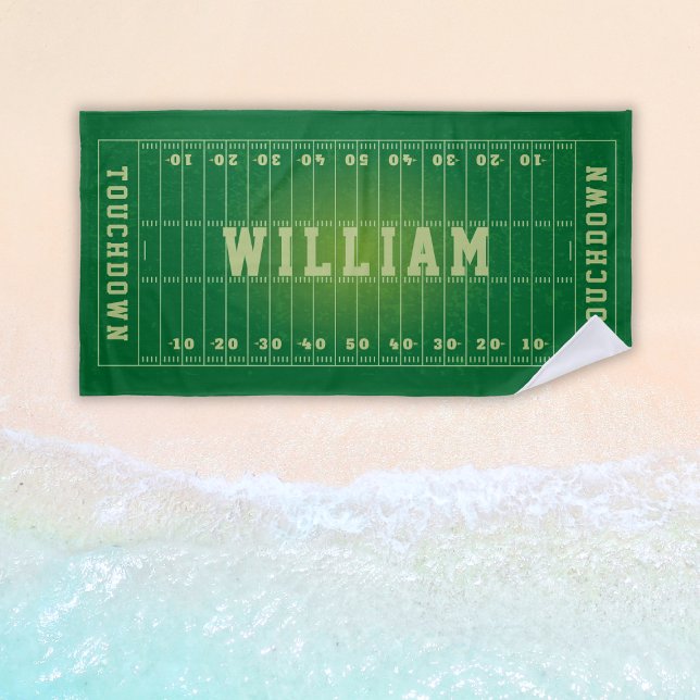 American Football Field Personalised Kids Beach Towel (American Football Field Personalized Kids Beach Towel
)