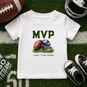 American Football First Year Down 1st Birthday Baby T-Shirt