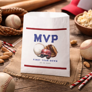 American Football First Year Down 1st Birthday Favour Bags