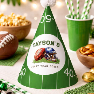 American Football First Year Down 1st Birthday Party Hat