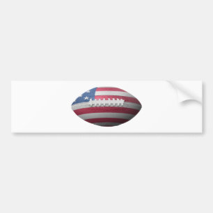 American Football Flag Bumper Sticker