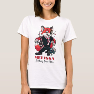 American Football Fox Birthday Boys Mum White T-Shirt