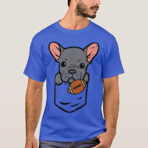 American Football French Bulldog Pocket Frenchie D T-Shirt