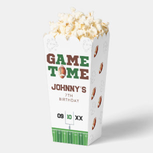 American Football Game Time Birthday Popcorn Favour Box
