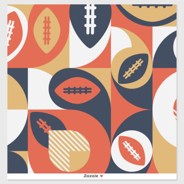 American Football Geometric Pattern (Sheet)