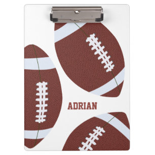 American Football Gridiron Ball Personalised Clipboard