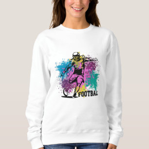 American Football Grungy Colour Splashes Sweatshirt