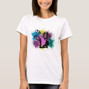 American Football Grungy Colour Splashes T-Shirt
