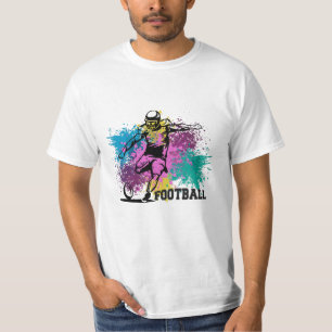 American Football Grungy Colour Splashes T-Shirt
