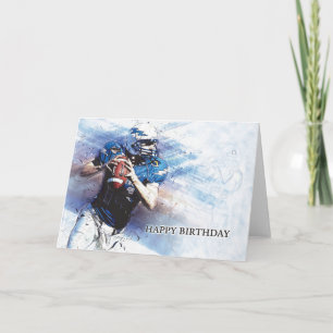 American Football Happy Birthday Greeting Card