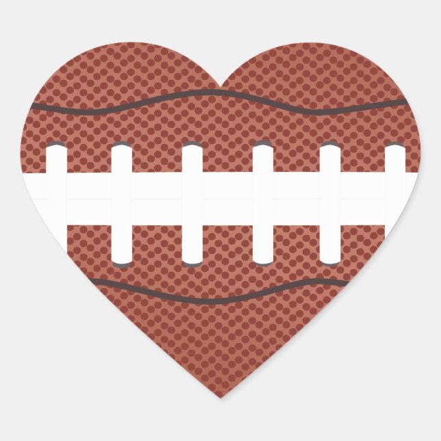 american football heart sticker (Front)