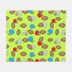 American Football - Helmet & Ball Seamless Pattern Fleece Blanket