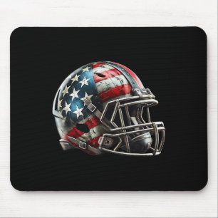 American Football Helmet Patriotic Us Flag Design Mouse Pad