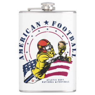 AMERICAN FOOTBALL HIP FLASK