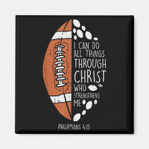 American Football I Can Do Things Bible God Jesus  Magnet