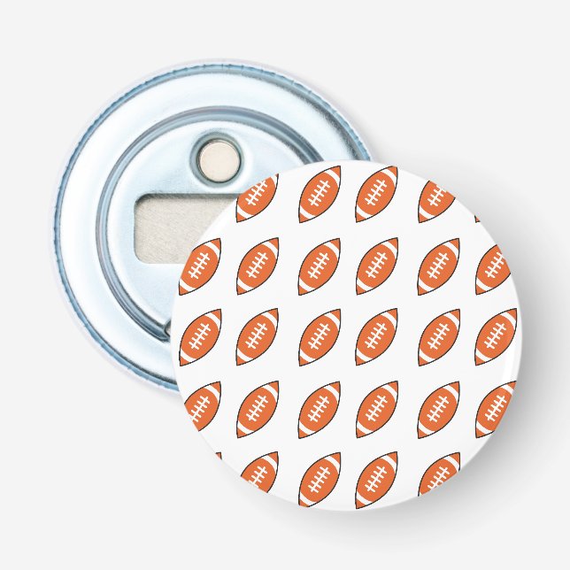 American football illustration pattern bottle opener (Front)