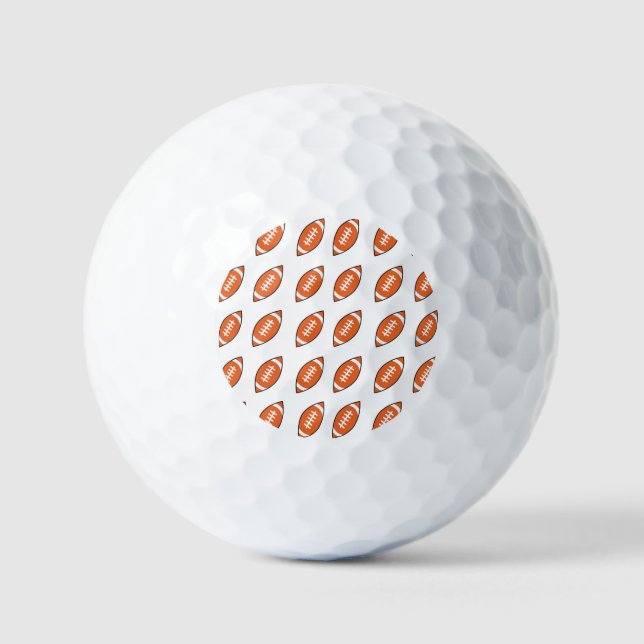American football illustration pattern golf balls (Front)